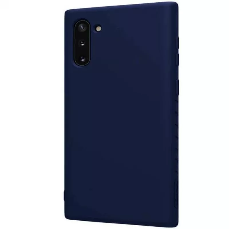 Nillkin Samsung Galaxy Note 10 kumipäällysteinen suojakuori sininen