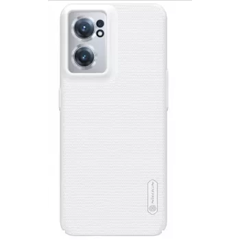 Nillkin Super Frosted Shield -takakansi OnePlus Nord CE 2 5G -puhelimelle - valkoinen
