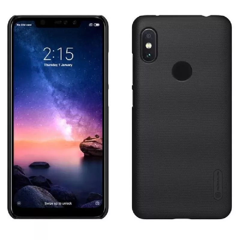 Nillkin Super Frosted Shield -kotelo Xiaomi Redmi Note 6 Pro - musta
