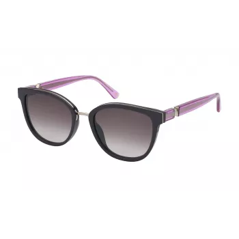 NINA RICCI naisten aurinkolasit SNR3585401CK - musta asetaattikehys, harmaa liukuva linssi, 54/19/140 mm