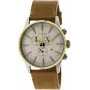 NIXON A4052548 miesten kello 42 mm ruostumaton teräs mustalla nahkarannekkeella