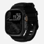 NOMAD Rocky Point ranneke Apple Watch 46mm/49mm, FKM ja titaani (Carbon Black, Black Hardware)