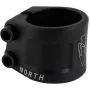 North Axe Double Clamp - musta, 31,8mm/34,9mm, CNC-alumiini, freestyle-scooter
