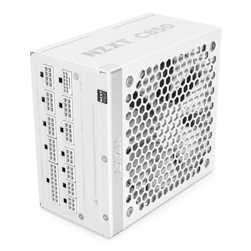 NZXT C850 Gold ATX 3.1 täysin modulaarinen virtalähde - 850W, 80 PLUS Gold, valkoinen