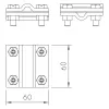 OBO Bettermann 252 8-10 V4A ristiliitin johtimelle 8-10 mm (5312318)