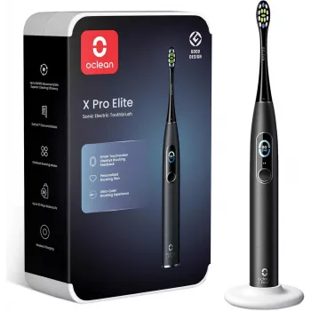 Oclean X Pro Elite äänihammasharja – 42 000 VPM, Bluetooth 5.0, AI Smart -analyysi, IPX7 vedenpitävä, musta