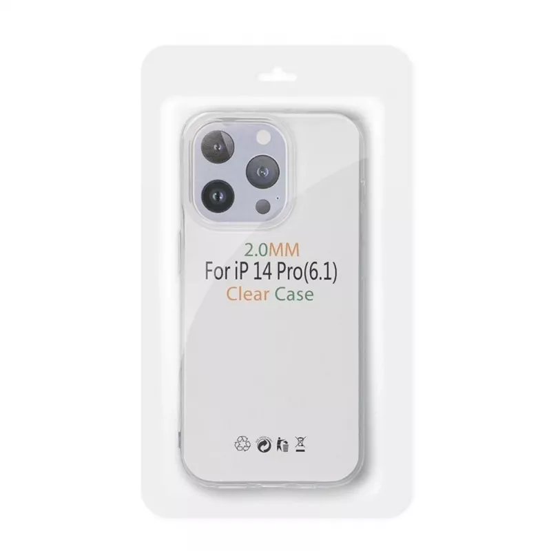 OEM kotelo iPhone 12 Mini läpinäkyvä kotelo 2 mm (kameransuojaus) läpinäkyvä