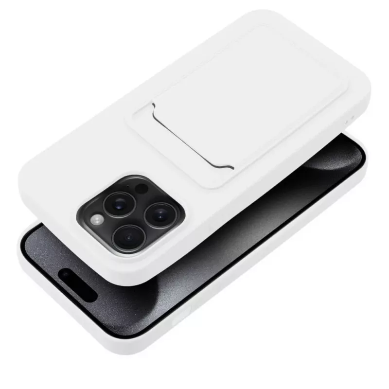 OEM-kotelo iPhone 15 Pro Max korttikotelo valkoinen