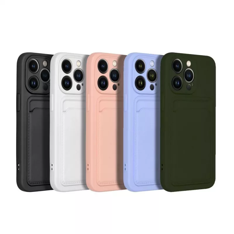 OEM-kotelo iPhone 15 Pro Max korttikotelo valkoinen
