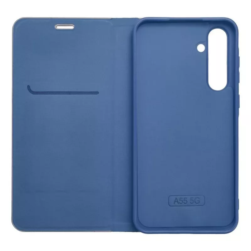 OEM flip cover Samsung A54 5G Luna Book Carbon Blue -laitteelle
