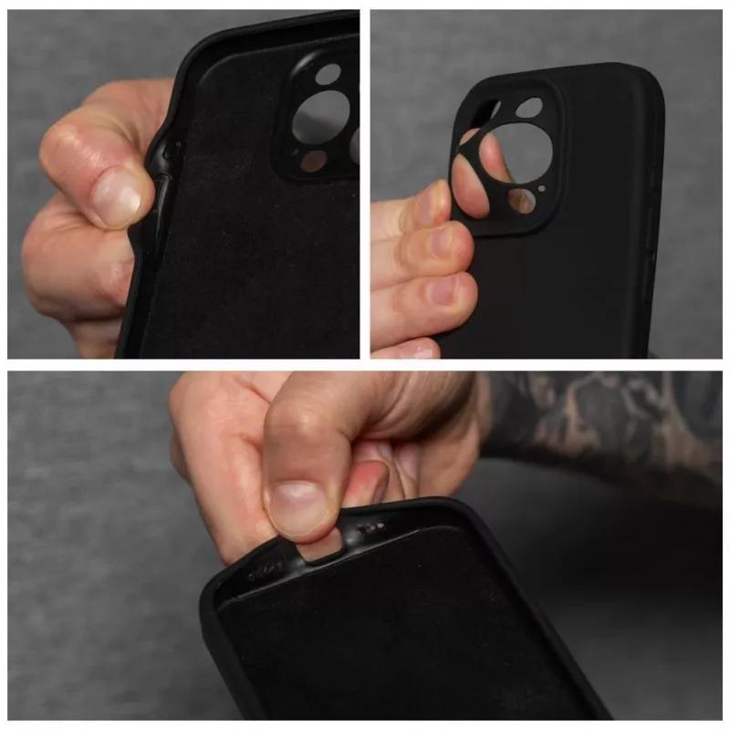 OEM silikonikotelo Apple iPhone 16 Pro Max 2 mm musta