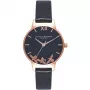 Olivia Burton naisten kello OB16CH06 kvartsikronografi 30 mm harmaa nahka