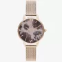 Olivia Burton naisten kello Sparkle Butterfly OB16SP21 - 30 mm hopeinen ruostumaton teräs mesh-ranneke