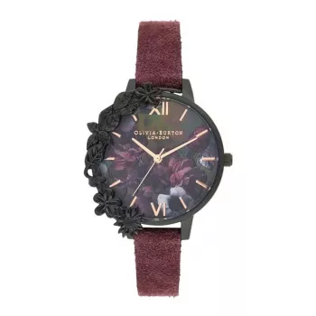OLIVIA BURTON naisten kello OB16AD44 harmaa nahkaranneke 34 mm