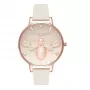 OLIVIA BURTON naisten kello OB16GB10 34 mm harmaa kimaltava kellotaulu nahkaranneke