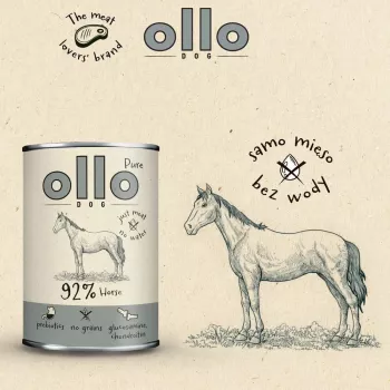 OLLO Pure Horse märkäruoka koirille 850g