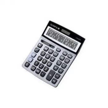 OLYMPIA LCD 6016 sininen taskulaskin, 12-numeroinen LCD, Dual Power (paristo & aurinko), vero, voitto, loppusumma, muisti 4684