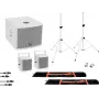 Omnitronic 20000837 aktiivinen 8 tuuman PA-kaiutin Bluetoothilla, USB/SD, 800W Peak, valkoinen