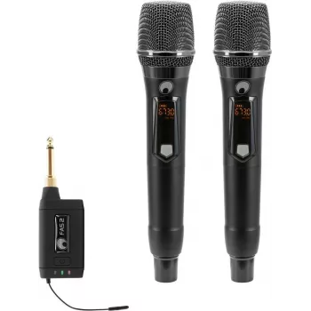 OMNITRONIC setti FAS TWO + 2x dynaaminen langaton mikrofoni 660-690MHz (20000972)
