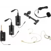OMNITRONIC Set FAS TWO kaksikanavainen UHF-langaton järjestelmä 2 taskulähettimellä, headsetillä ja akustisen kitaran mikrofonilla (660-690 MHz) 20000973