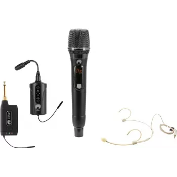 OMNITRONIC setti FAS TWO + dynaaminen langaton mikrofoni + bodypack + headset 660-690MHz (20000970)