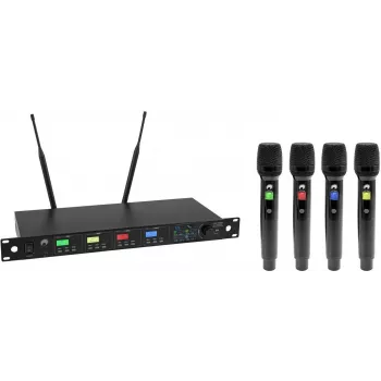 OMNITRONIC UHF-604 4-kanavainen UHF-langaton mikrofonijärjestelmä 520-554 MHz 13063605