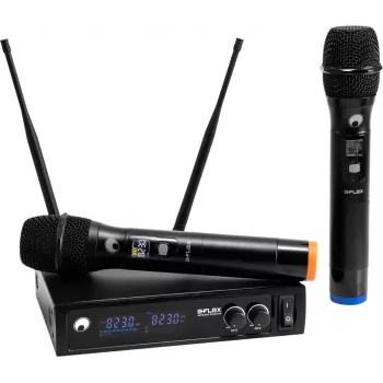 OMNITRONIC UHF E-FLEX 2 kaksikanavainen langaton mikrofonijärjestelmä, 823-832/863-865 MHz 13063370