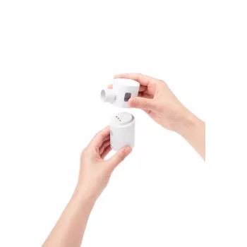 OMRON MicroAIR GO U300 sumutin - kannettava värähtelykalvosumutin aikuisille ja lapsille, kätevän kokoinen, hiljainen <20 dB, sisältää maskit ja paristot