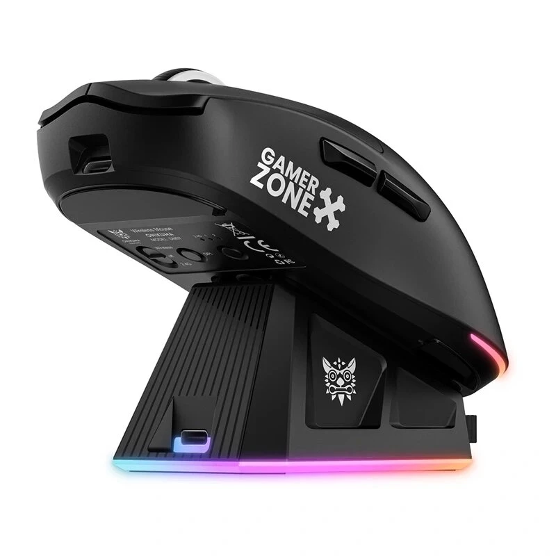 ONIKUMA DM07 RGB pelihiiri, langallinen/langaton 2,4G, PAW3311, 24000 DPI, 1000 Hz, 500 mAh, musta
