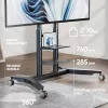 ONKRON TS1871-G mobiili TV-teline 55-90 tuuman televisioille, grafiitti