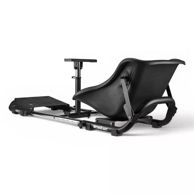 Oplite 104317 NitroKart V2 racing cockpit – musta teräs-sim racing -runko säädettävällä kaukalopenkillä