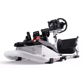 Oplite 104318 Racing Cockpit – sim racing -runko säädettävillä ratin ja polkimien kiinnikkeillä