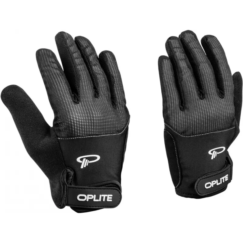 Oplite OP-GLOVE M sim racing -käsineet - musta - tekonahka - polyesteri - silikoni - spandex - 100 mm - 224 mm - 150 g