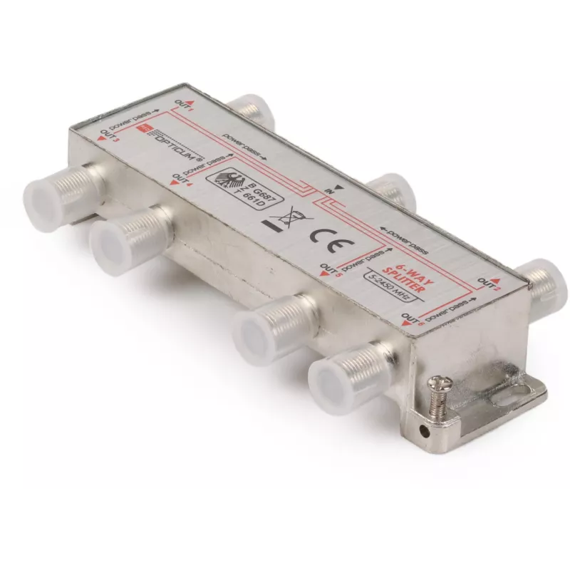 OPTICUM 1x6 DVB-T/SAT signaalinjakaja 5-2400 MHz