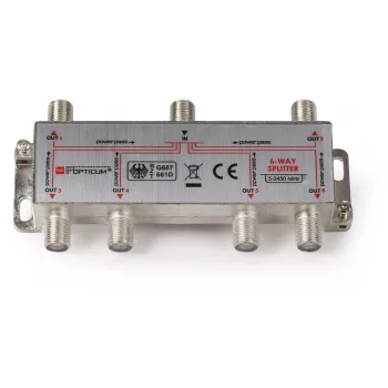 OPTICUM 1x6 DVB-T/SAT signaalinjakaja 5-2400 MHz