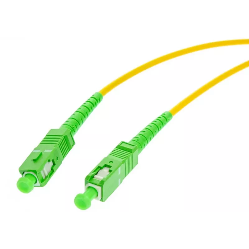 OPTIX yksimuotokuitu 9/125 simplex kuitu-patchkaapeli, 3 m, SC/APC - SC/APC, 3,0 mm LSZH keltainen