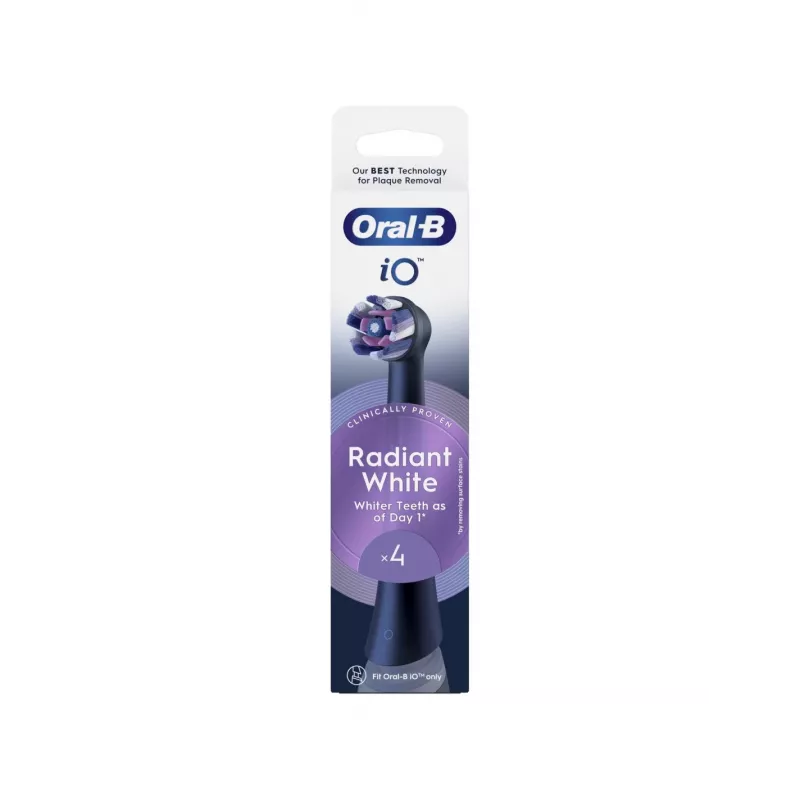 Oral-B iO Whitening vaihtoharjat 4 kpl:n pakkaus (musta)