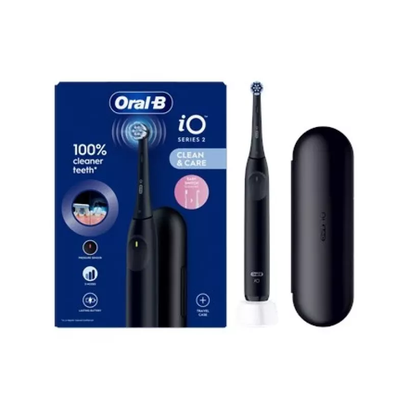 ORAL-B iO2 Night Black sähköhammasharja matkakotelolla