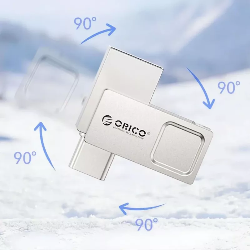 ORICO U301 64GB USB-A USB-C USB 3.2 Gen 1 USB-muistitikku - hopea