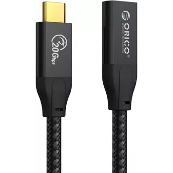 ORICO USB-C 3.2 Gen 2x2 jatkokaapeli – 20 Gbit/s, 100 W PD, 4K@60Hz, 1 m, musta