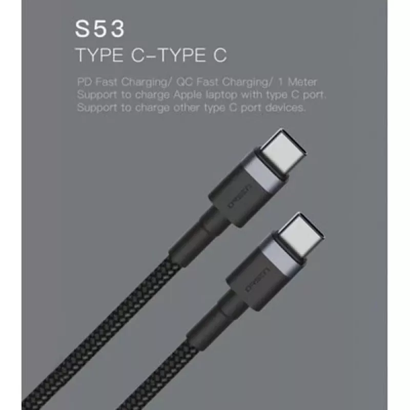 ORSEN S53 USB-C - USB-C -kaapeli 3A 1m sininen