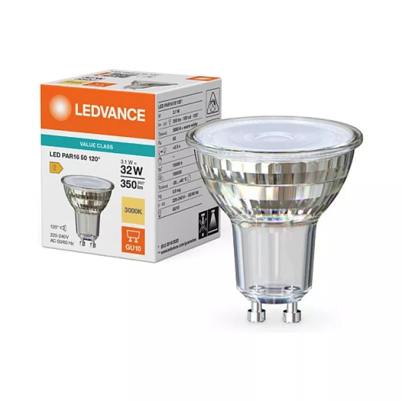 Osram LED PAR16 50 120° P 3.1W 830 GU10 LED-heijastinlamppu