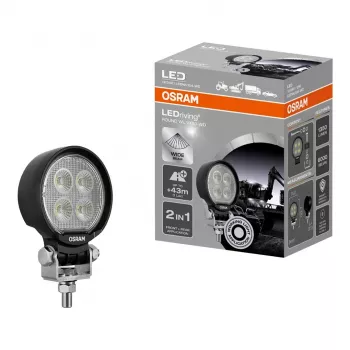 Osram ROUND WL VX80-WD LED-työvalaisin, 10W, 12/24V, 800lm, 6000K, leveä valokeila, IP67, ECE R10, DT-liitin, 80mm