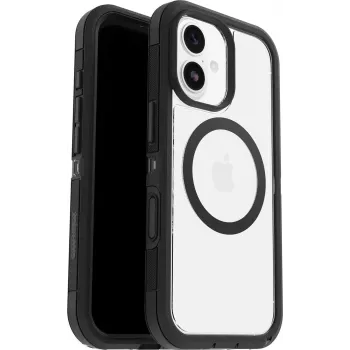 OtterBox Defender Pro XT Clear Camera Control -kotelo iPhone 17, läpinäkyvä/musta