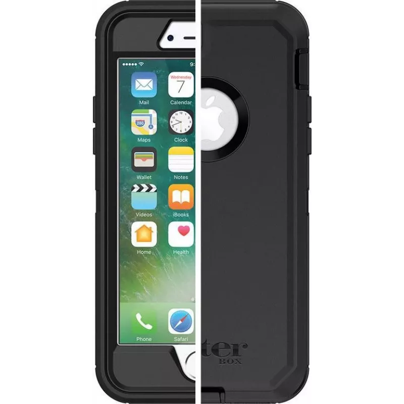 OtterBox Defender Series Apple iPhone 7 - ProPack Each - raskaan sarjan suojakotelo - polykarbonaatti, synteettinen kumi - musta - Apple iPhone 7, 8, SE (2. sukupolvi), SE (3. sukupolvi)