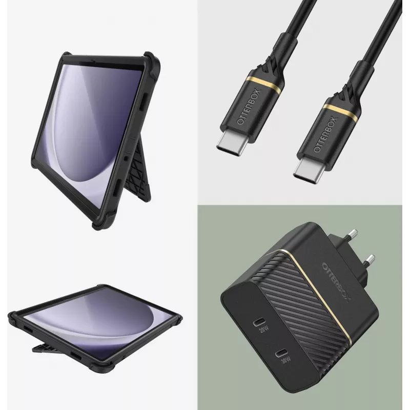 OtterBox Defender Series -kotelo Samsung Galaxy Tab A9+ - musta