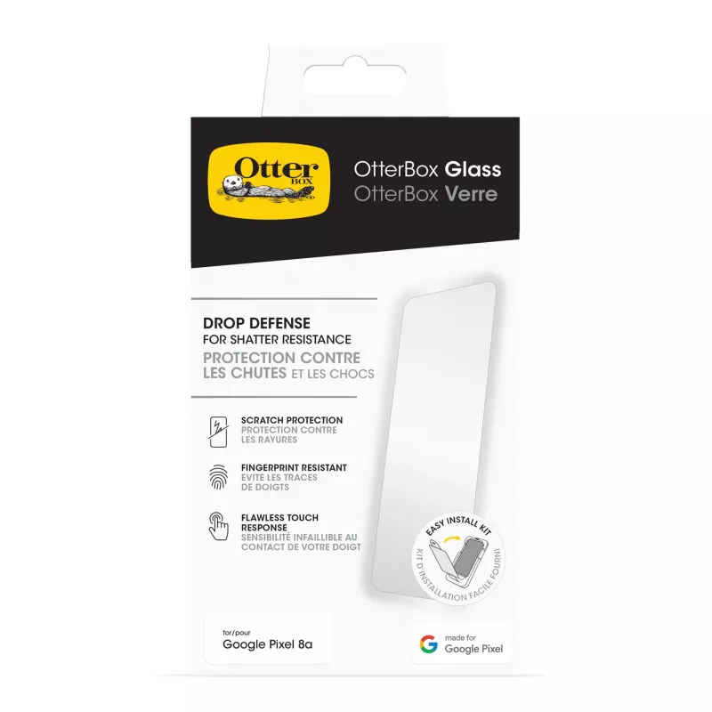 OtterBox Glass näytönsuojus Google Pixel 8a - läpinäkyvä karkaistu lasi