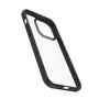 OtterBox React -kotelo Apple iPhone 15 Pro -puhelimeen, läpinäkyvä/musta