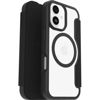 OtterBox React Folio MagSafe Series -kotelo Apple iPhone 17 - Black Crystal (läpinäkyvä/musta)
