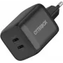 OtterBox Standard 65W GaN USB-C seinälaturi 2 portilla (45W+20W PD) musta